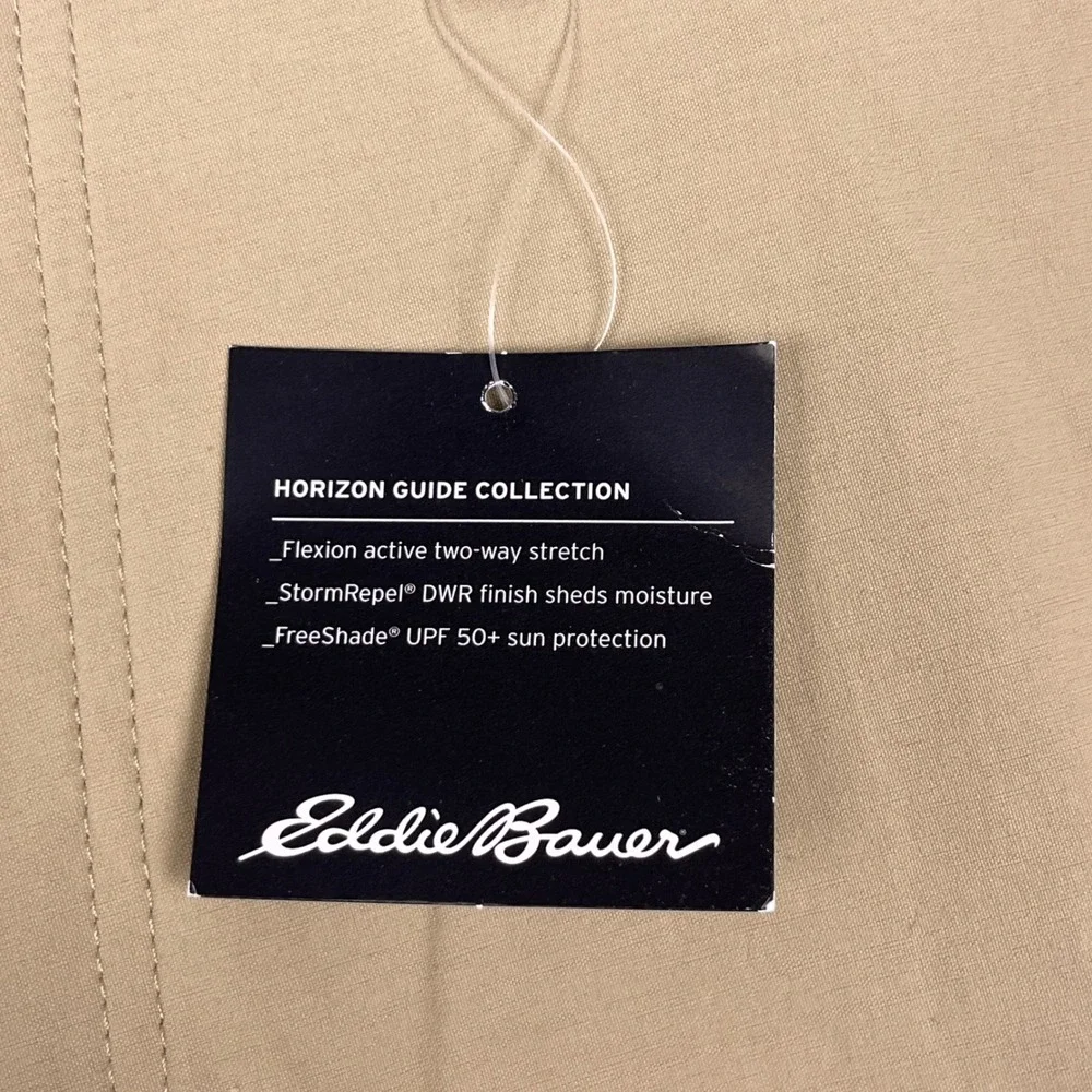 Eddie Bauer Chino Pants Mens 35x30 Khaki Horizon Guide Chino Flexion StormRepel